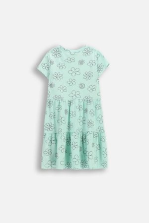 COCCODRILLO suknelė trumpomis rankovėmis, žalia, dydis 