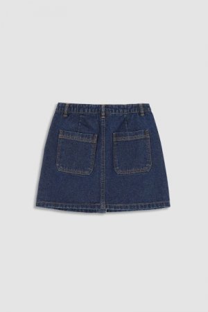 COCCODRILLO sijonas JEANS COLLECTION GIRL, tamsiai mėlynas, WC3124201JCG-015 WC3124201JCG-015-104