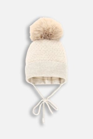 COCCODRILLO kepurė ACCESSORIES WINTER GIRL, smėlio spalvos, ZC4364101AWG-002-050, 50 cm 