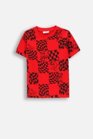 COCCODRILLO marškinėliai trumpomis rankovėmis ACADEMY BOY KIDS, raudoni, ZC4143201ABK-009-092, 92 cm 