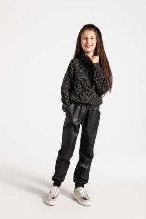 COCCODRILLO sportinės kelnės CARTOONS GIRL JUNIOR, juodos, ZC4119101CGJ-021-164, 164 cm 