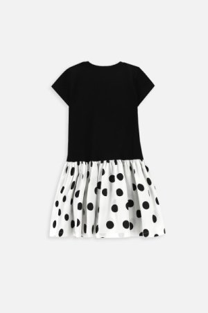 COCCODRILLO suknelė trumpomis rankovėmis JOYFUL PUNK KIDS, juoda, WC41202JPK-021-0 