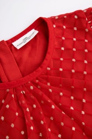 COCCODRILLO suknelė, raudona, ZC5128106EJG-009-146, 146 cm 