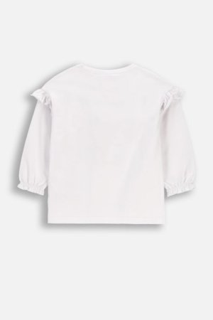 COCCODRILLO marškinėliai ilgomis rankovėmis, balti, WC6143102GGK-001-092, 92 dydis 