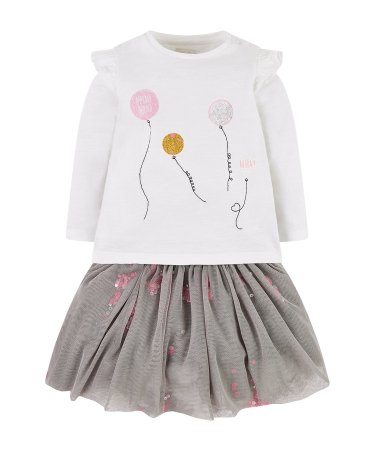 MOTHERCARE Marškinėliai ilgom rankovėm ir sijonas, TC652 352549