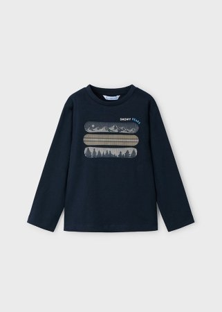 MAYORAL marškinėliai ilgomis rankovėmis 5G, melyni, 4.055-95, 134 cm 