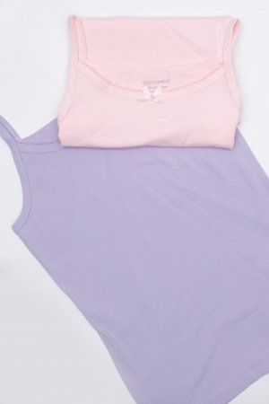 COCCODRILLO apatiniai marškinėliai be rankovių BASIC UNDERWEAR, multicoloured, 116/122 cm, 2 vnt., WC2407205BAU-022 WC2407205BAU-022-164