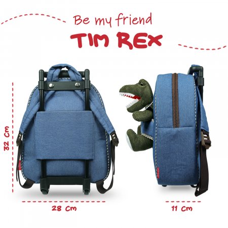 PERLETTI mini kuprinė su pliušiniu Tim Rex, 13049 13049