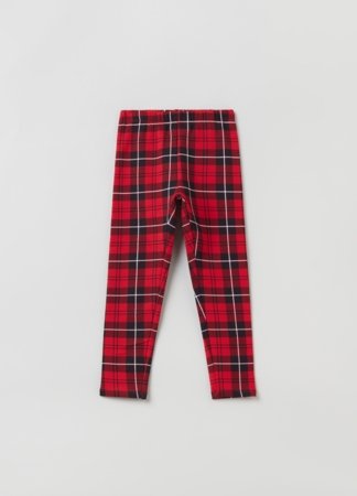 OVS 1 EN GIRL 3-10Y LEGGINGS 4-5 RED/BLACK CHECK 001911878 