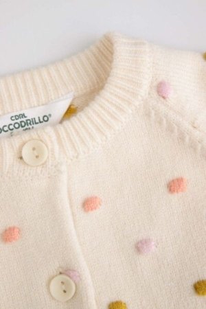 COCCODRILLO megztinis PASTELOVE GIRL NEWBORN, smėlio spalvos, ZC4172201PGN-002-086, 86 cm 