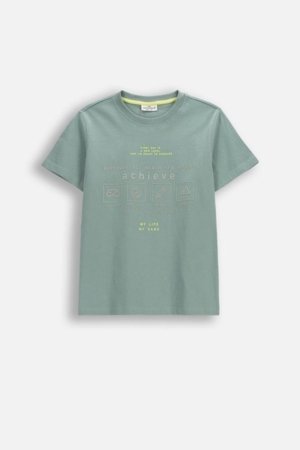 COCCODRILLO marškinėliai trumpomis rankovėmis, žali, WC6143203NBJ-011-140, 140 cm 