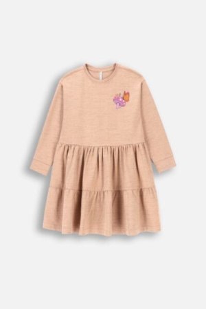 COCCODRILLO suknelė MYSTIC NATURE GIRL KIDS, smėlio spalvos, ZC4129101MGK-002-122, 122 cm 