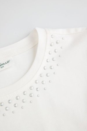 COCCODRILLO marškinėliai, kreminiai, cm 