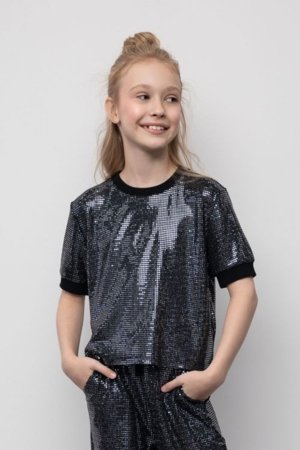 COCCODRILLO marškinėliai, sidabriniai, ZC5143202EPG-024-158, 158 cm 