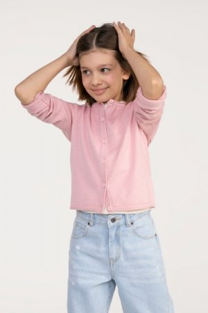 COCCODRILLO susegamas megztinis BASIC GIRL, powder pink, WC3172201BAG-033 WC3172201BAG-033-158