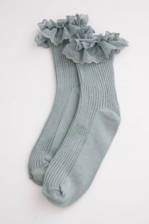 COCCODRILLO kojinės SOCKS GIRL, žalios, WC5382211SOG-031-033, 33 cm 