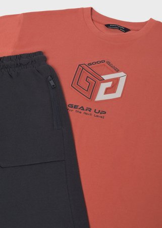 MAYORAL marškinėliai trumpomis rankovėmis ir šortai, copper, 6.690-44, 140 cm 