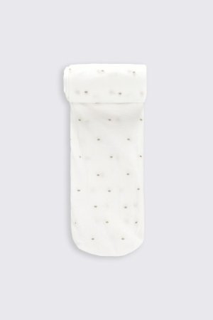 COCCODRILLO pėdkelnės TIGHT MICROFIBRE COLORFUL, baltos, ZC2380309TMC-001-128, 128cm 