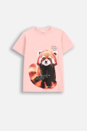 COCCODRILLO marškinėliai trumpomis rankovėmis EVERYDAY UNISEX A, rožiniai, WC5143205VUA-033-152, 152 cm 