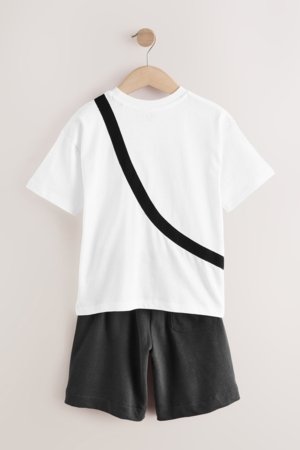 NEXT marškinėliai trumpomis rankovėmis, šortai ir rankinukas, AG3518 140