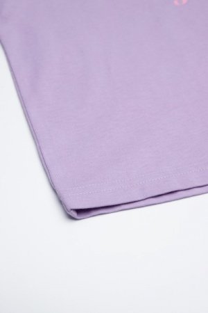 COCCODRILLO marškinėliai trumpomis rankovėmis EVERYDAY GIRL, violetiniai, 158 cm, WC2143236EVG-016 WC2143236EVG-016-164