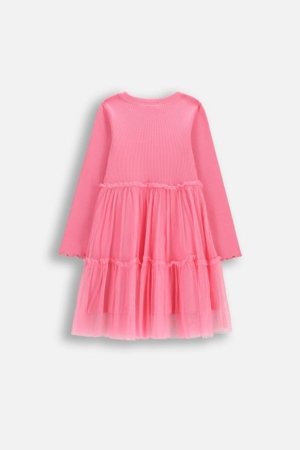 COCCODRILLO suknelė ilgomis rankovėmis, rožinės, 