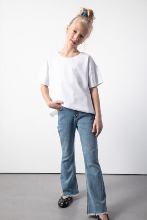 COCCODRILLO kelnės JEANS COLLECTION GIRL, mėlynos, cm 