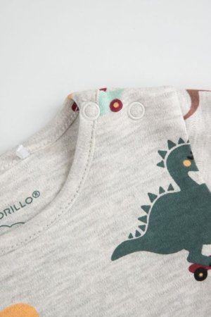 COCCODRILLO smėlinukas ilgomis rankovėmis, pilkas, dydis 