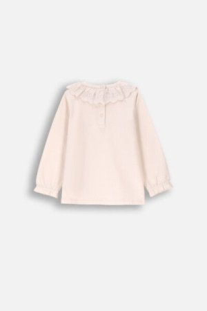 COCCODRILLO marškinėliai FLOWERS GIRL NEWBORN, ecru, ZC4143101FGN-003-086, 86 cm 