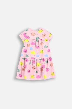 COCCODRILLO suknelė trumpomis rankovėmis DREAM DIARIES GIRL NEWBORN, spalvota, WC5129201DGN-022-086, 86 cm 