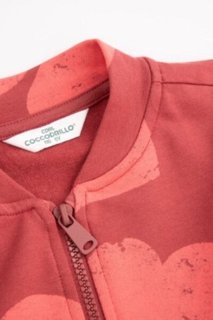 COCCODRILLO džemperis HEARTS GIRL KIDS, claret, ZC4132201HGK-017-122, 122 cm 