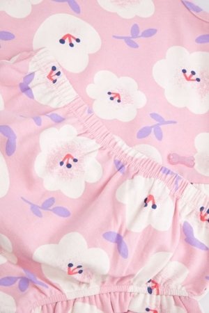 COCCODRILLO smėlinukas trumpomis rankovėmis HAPPY RETRO GIRL NEWBORN, rožinis 