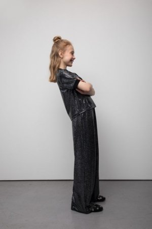 COCCODRILLO kelnės, sidabrinės, cm 