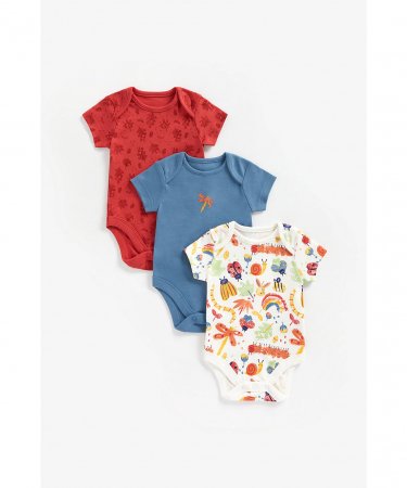 MOTHERCARE smėlinukas trumpomis rankovėmis, 3 vnt., ZA017 545581