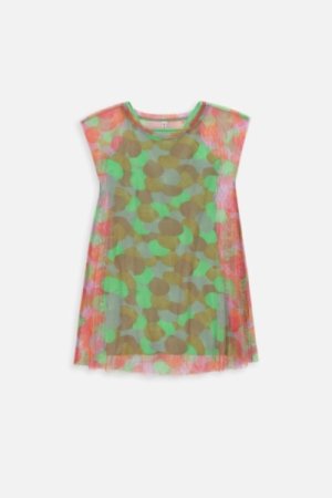 COCCODRILLO suknelė be rankovių OCEAN WONDERS JUNIOR, žalia, WC4129301OWJ-011-152, 152 cm 