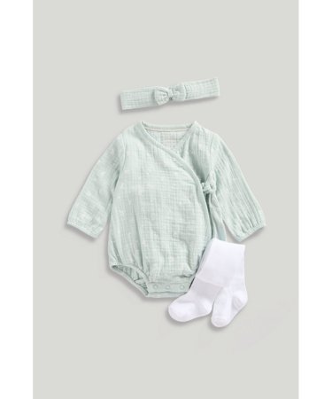MOTHERCARE smėlinukas, pėdkelnės ir galvos juosta, LK396 74 
