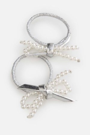 COCCODRILLO plaukų gumytės, sidabro spalvos, WC6311807PBJ-024-000,  