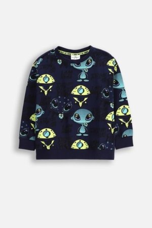 COCCODRILLO marškinėliai ilgomis rankovėmis COSMIC RAVE BOY KIDS, mėlyni, WC5143102CBK-015-122, 122 cm 