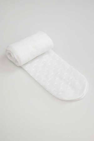 COCCODRILLO pėdkelnės TIGHT MICROFIBRE COLORFUL, baltos, WC5380310TMC-001-140, 140 cm 