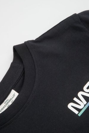 COCCODRILLO marškinėliai trumpomis rankovėmis, juodi, dydis 