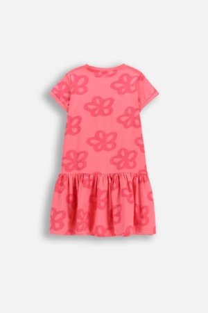 COCCODRILLO suknelė trumpomis rankovėmis, rožinė, WC6129202RGK-025-122, 122 cm 