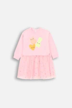 COCCODRILLO suknelė PASTELOVE GIRL NEWBORN, rožinė, ZC4129101PGN-007-086, 86 cm 