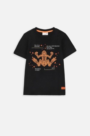 COCCODRILLO marškinėliai trumpomis rankovėmis DESERT EXPLORER KIDS, juodi, WC4143203DEK-021- 