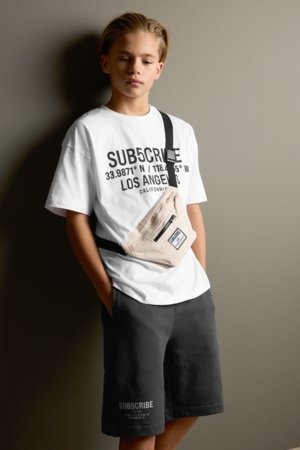 NEXT marškinėliai trumpomis rankovėmis, šortai ir rankinukas, AG3518 140