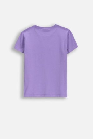 COCCODRILLO marškinėliai trumpomis rankovėmis EVERYDAY GIRL B, violetiniai, WC5143205VGB-016-152, 152 cm 