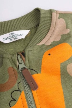 COCCODRILLO susegamas megztinis SMILE BOY NEWBORN, khaki, ZC4132202SBN-027-086, 86 cm 