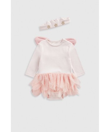 MOTHERCARE suknėlė ilgomis rankovėmis ir galvos juosta, IF546 80 