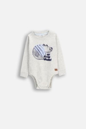 COCCODRILLO smėlinukas ilgomis rankovėmis SAGE TIME BOY NEWBORN, kreminis, WC5112102SBN-002-080, 80 cm 