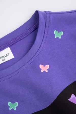 COCCODRILLO marškinėliai RAVE GIRL KIDS, violetiniai, cm 