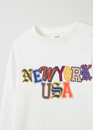 OVS BOY3-10Y T-SHIRT L/S 2M 6-7 WHITE 001834313 